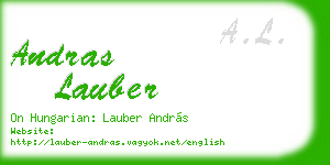 andras lauber business card